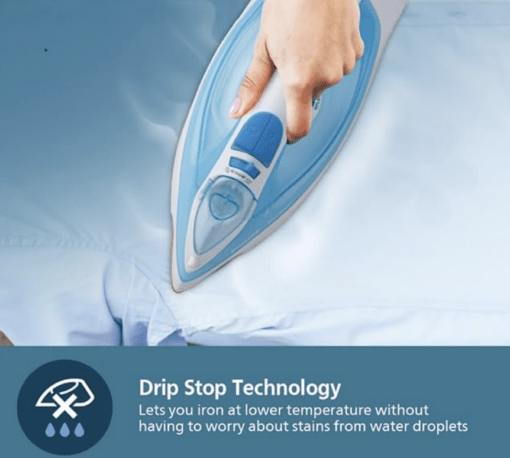 Philips Steam Iron GC1028/20 – 2000-watt, From World’s No.1 Ironing Brand*, Golden non-stick soleplate, Steam Rate of up to 25 g/min, Drip Stop Technology - Image 4